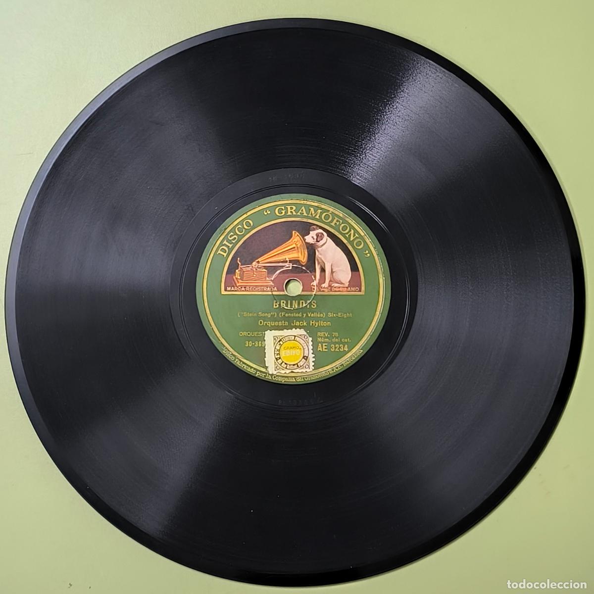 Discos de pizarra: CUANDO SONRIES / BRINDIS - DISCO GRAMOFONO - DISCO DE PIZARRA - Foto 2