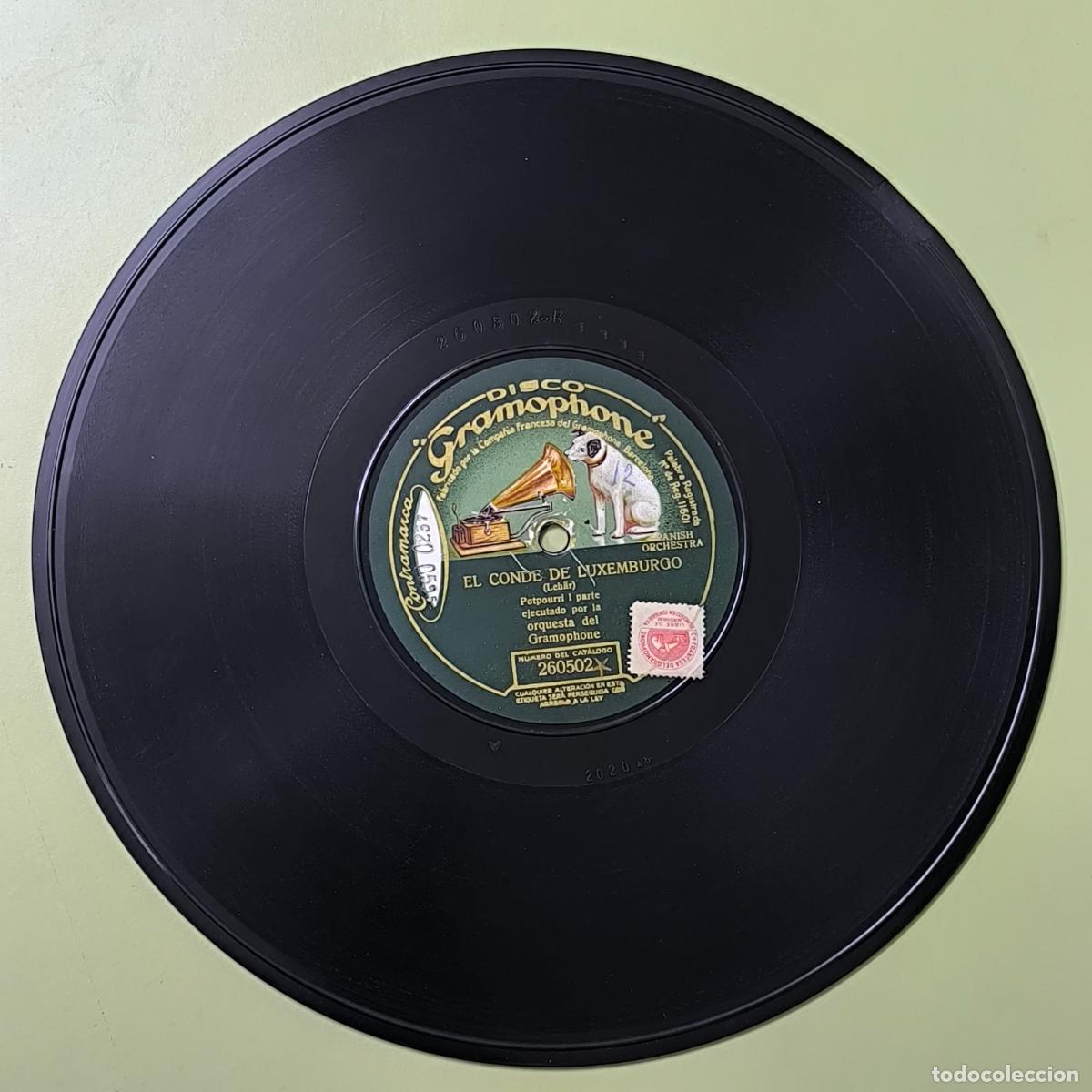 Discos de pizarra: EL CONDE DE LUXEMBURGO - DISCO GRANOPHONE - DISCO DE PIZARRA - Foto 2