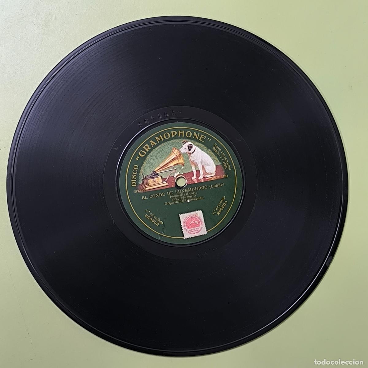 Discos de pizarra: EL CONDE DE LUXEMBURGO - DISCO GRANOPHONE - DISCO DE PIZARRA - Foto 1