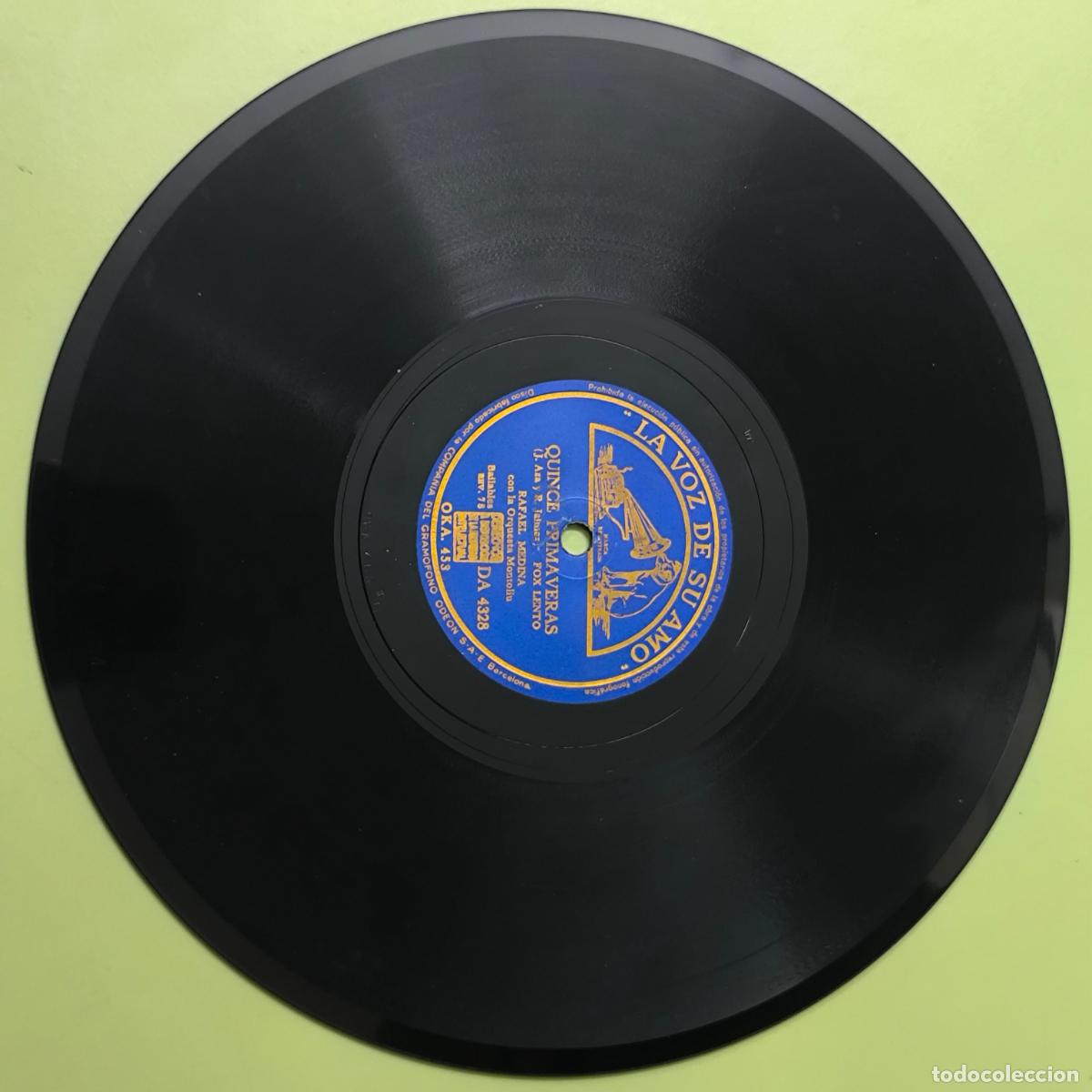 Discos de pizarra: CANCION DEL MAR - QUINCE PRIMAVERAS - DISCO DE PIZARRA - Foto 2