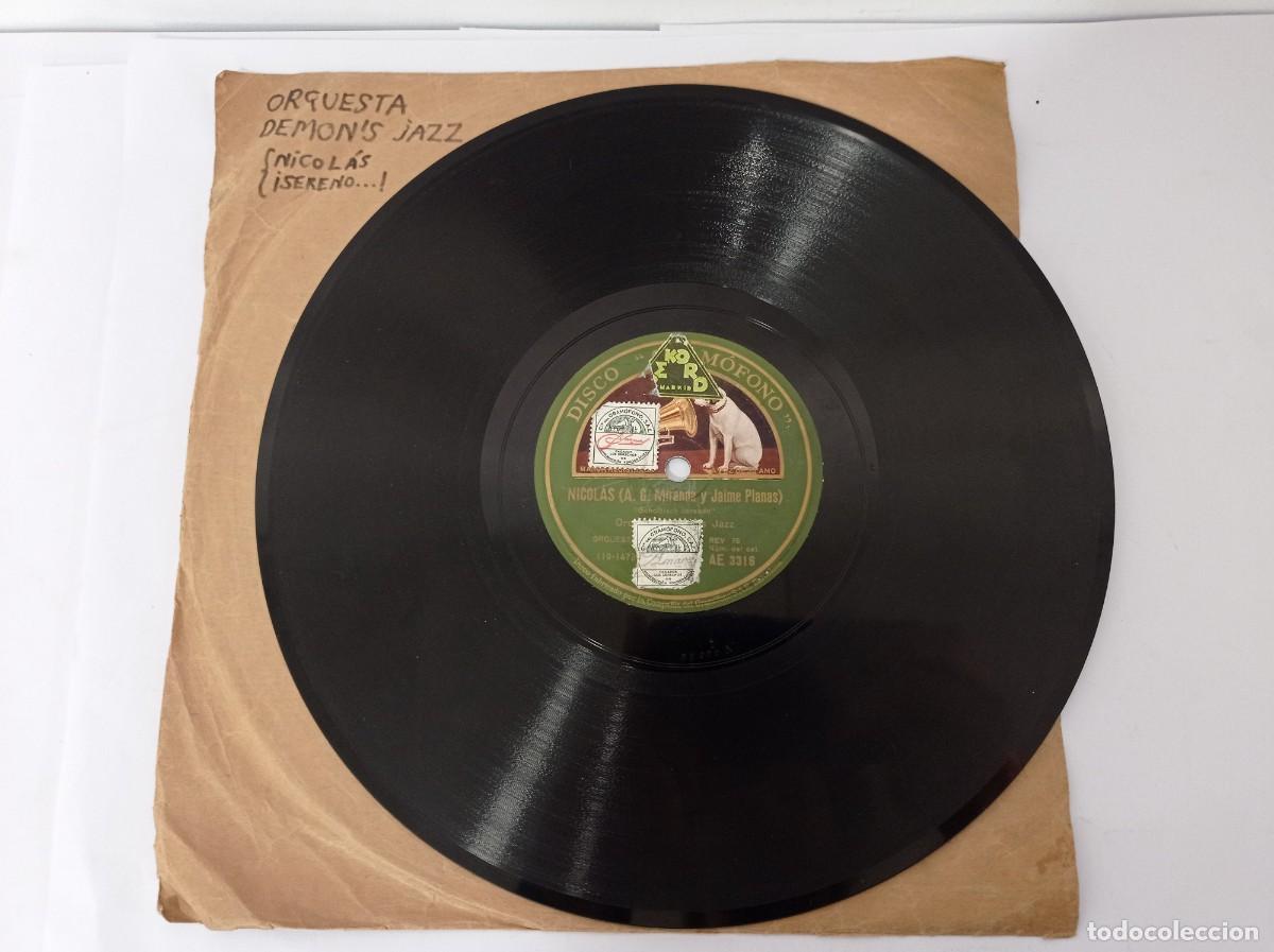 Discos de pizarra: ORQUESTA DEMON&acute;S JAZZ - NICOLAS / SERENO - Foto 1