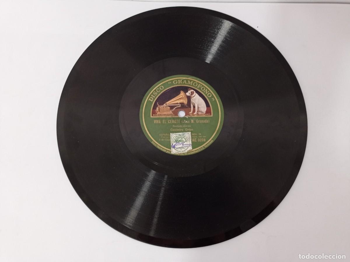 Discos de pizarra: CASIMIRO ORTAS - VIVA EL CEROTE / CUENTO ANDALUZ - Foto 1