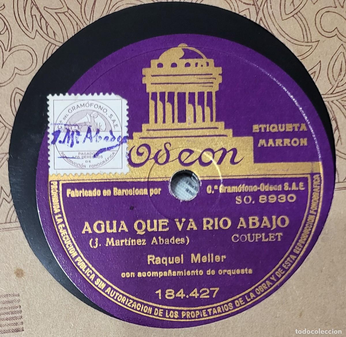 Discos de pizarra: Raquel Meller pizarra sello Odeon editada en Espa&ntilde;a... - Foto 2