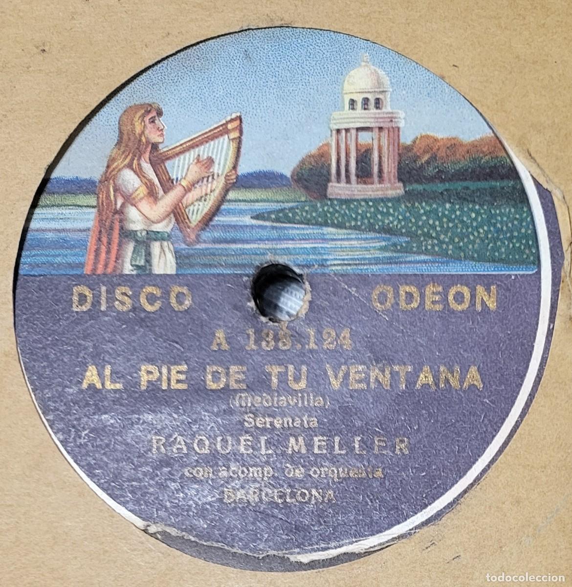 Discos de pizarra: Raquel Meller pizarra sello Odeon editada en Espa&ntilde;a... - Foto 1