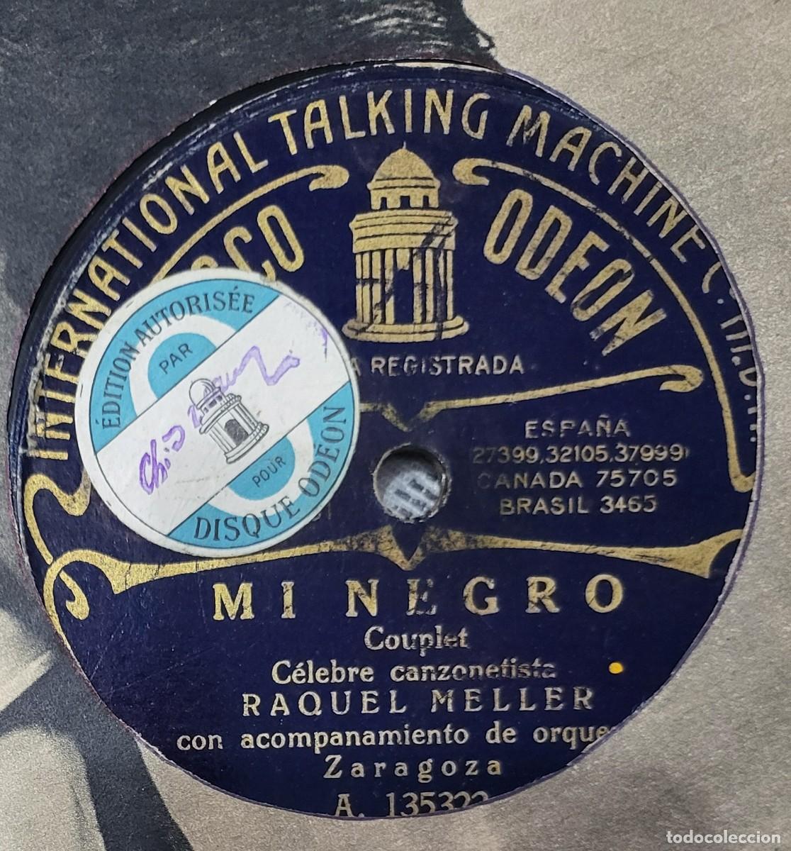 Discos de pizarra: Raquel Meller pizarra sello Odeon editada en Espa&ntilde;a... - Foto 2
