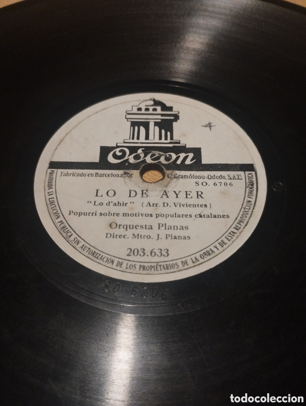 Discos de pizarra: Lo de siempre orquesta Planas - Foto 2
