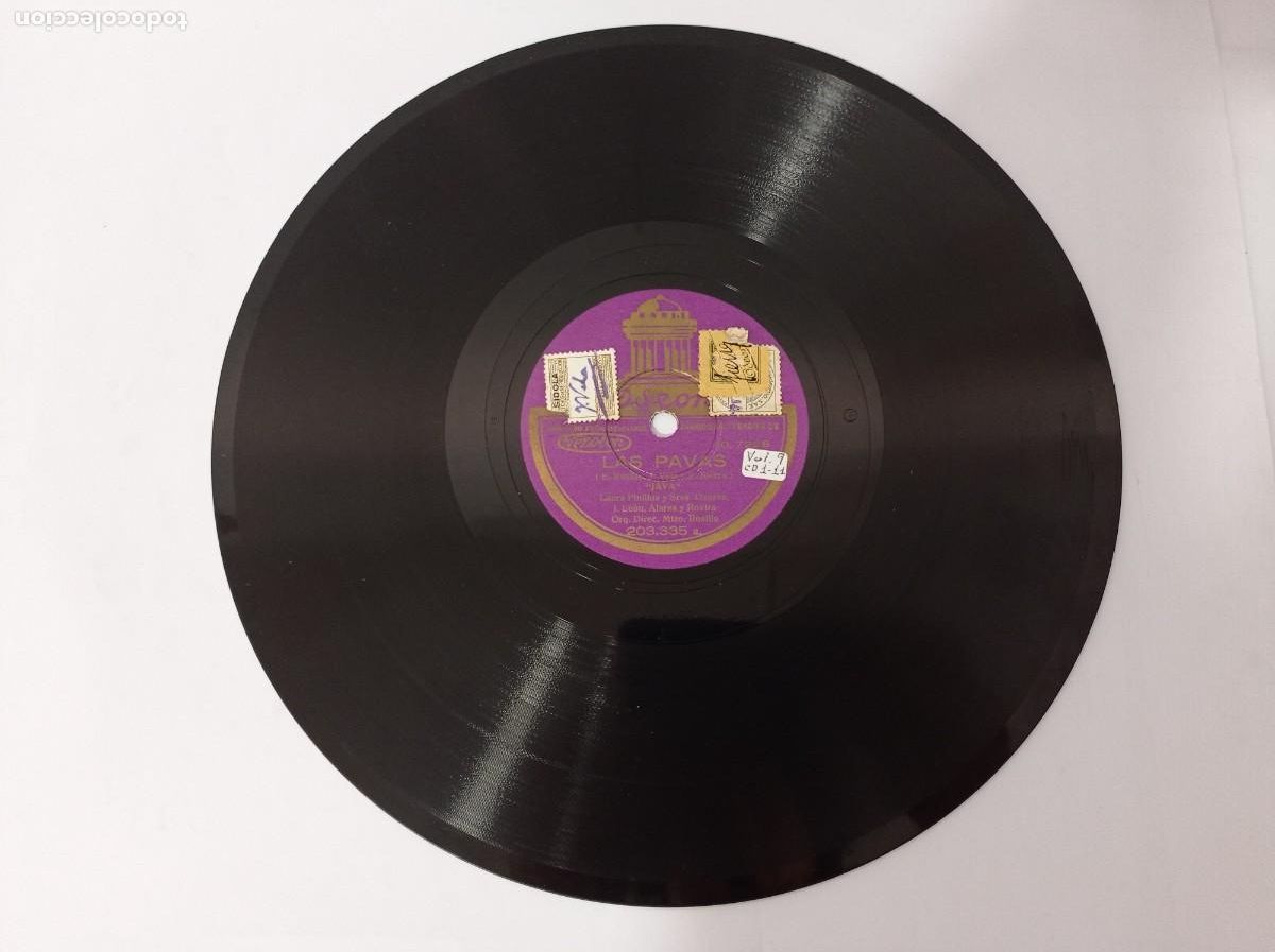 Discos de pizarra: Las Pavas - Laura Pinillos - Las Pavitas / Java - Foto 1