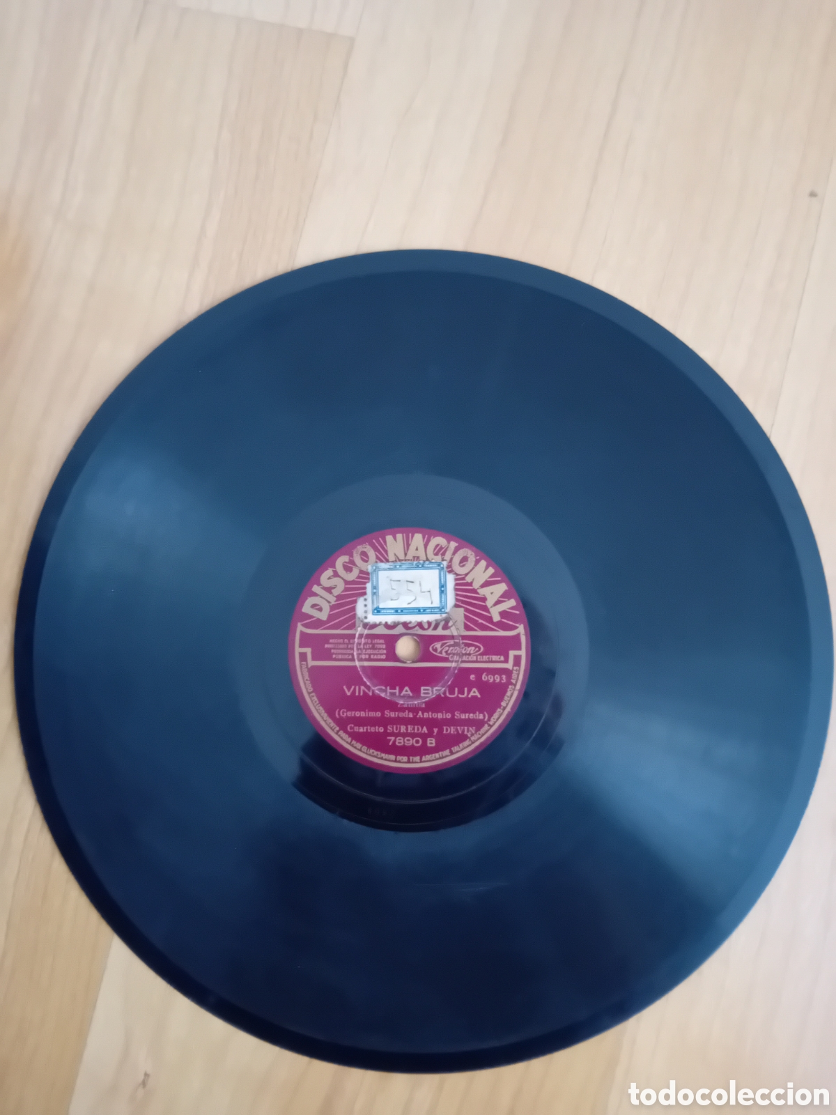Discos de pizarra: CUARTETO SUREDA Y DEVIN. VINCHA BRUJA. A SU MEMORIA. DISCO NACIONAL - Foto 1