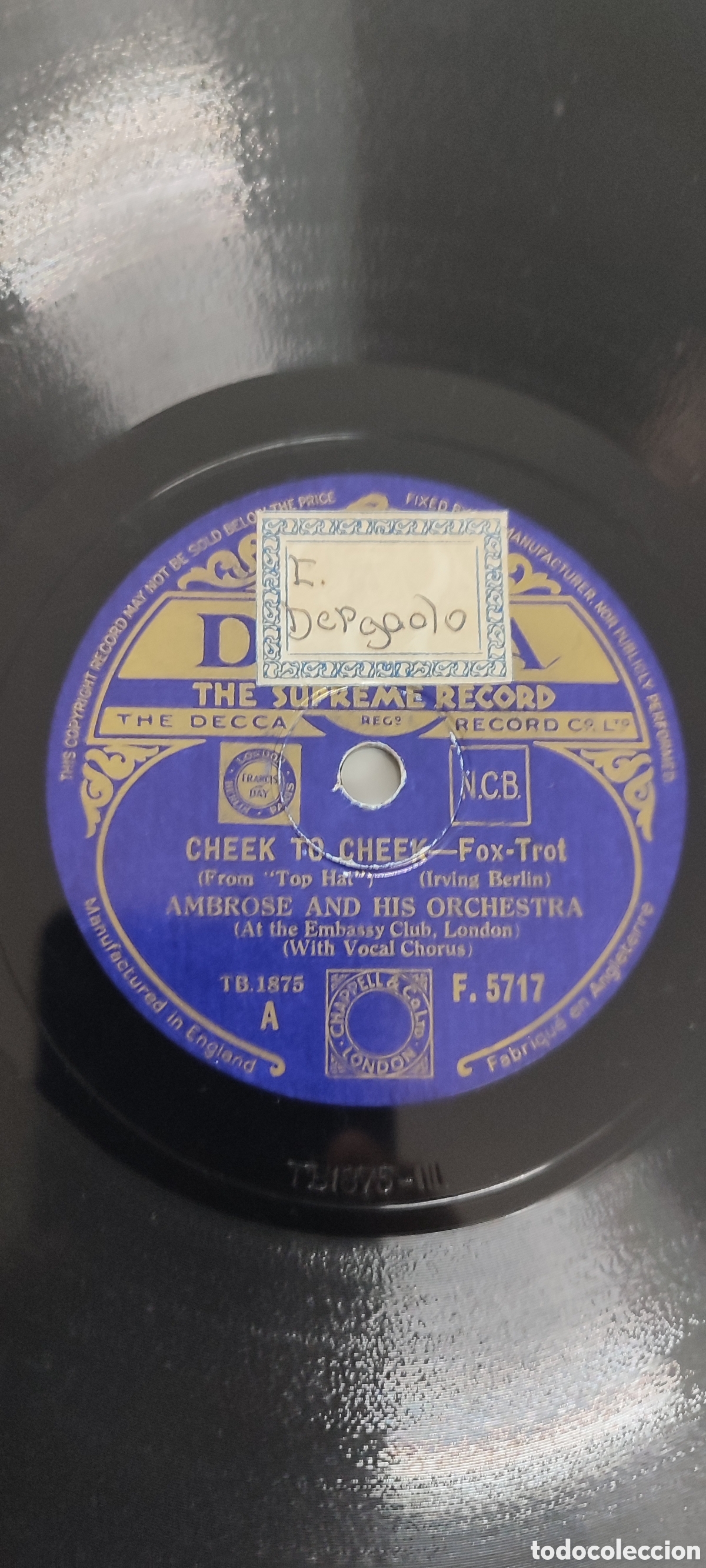 Discos de pizarra: Disco pizarra 78rpm. - Foto 1
