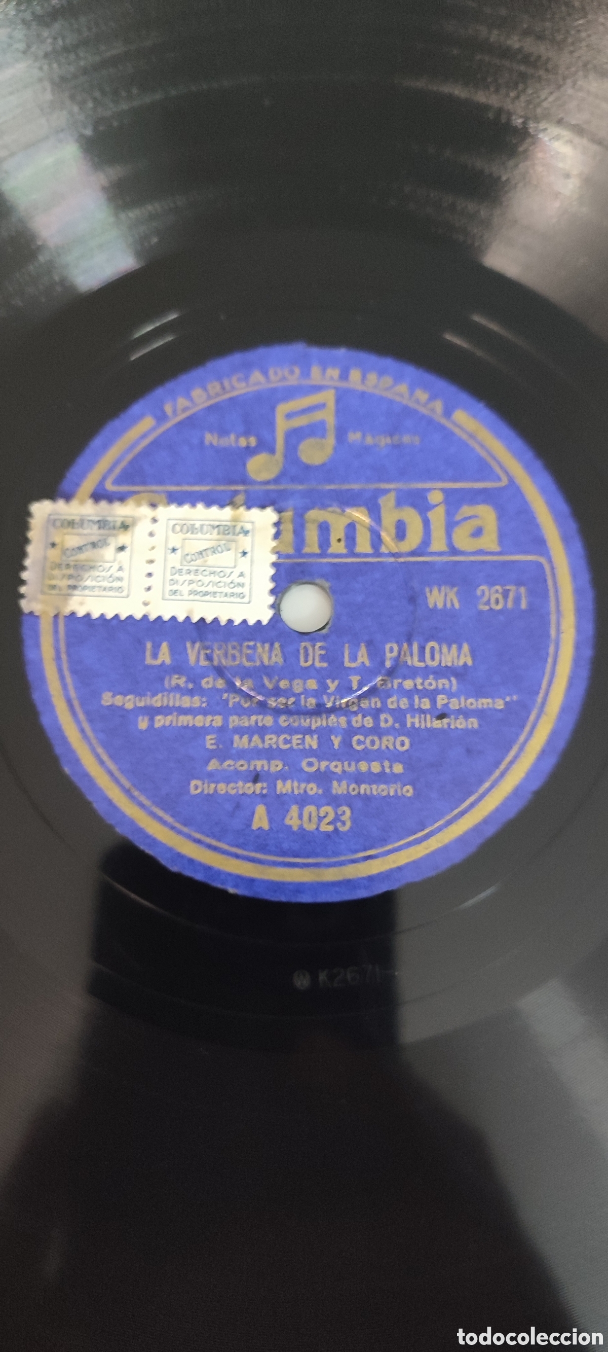 Discos de pizarra: Disco pizarra 78rpm. - Foto 1