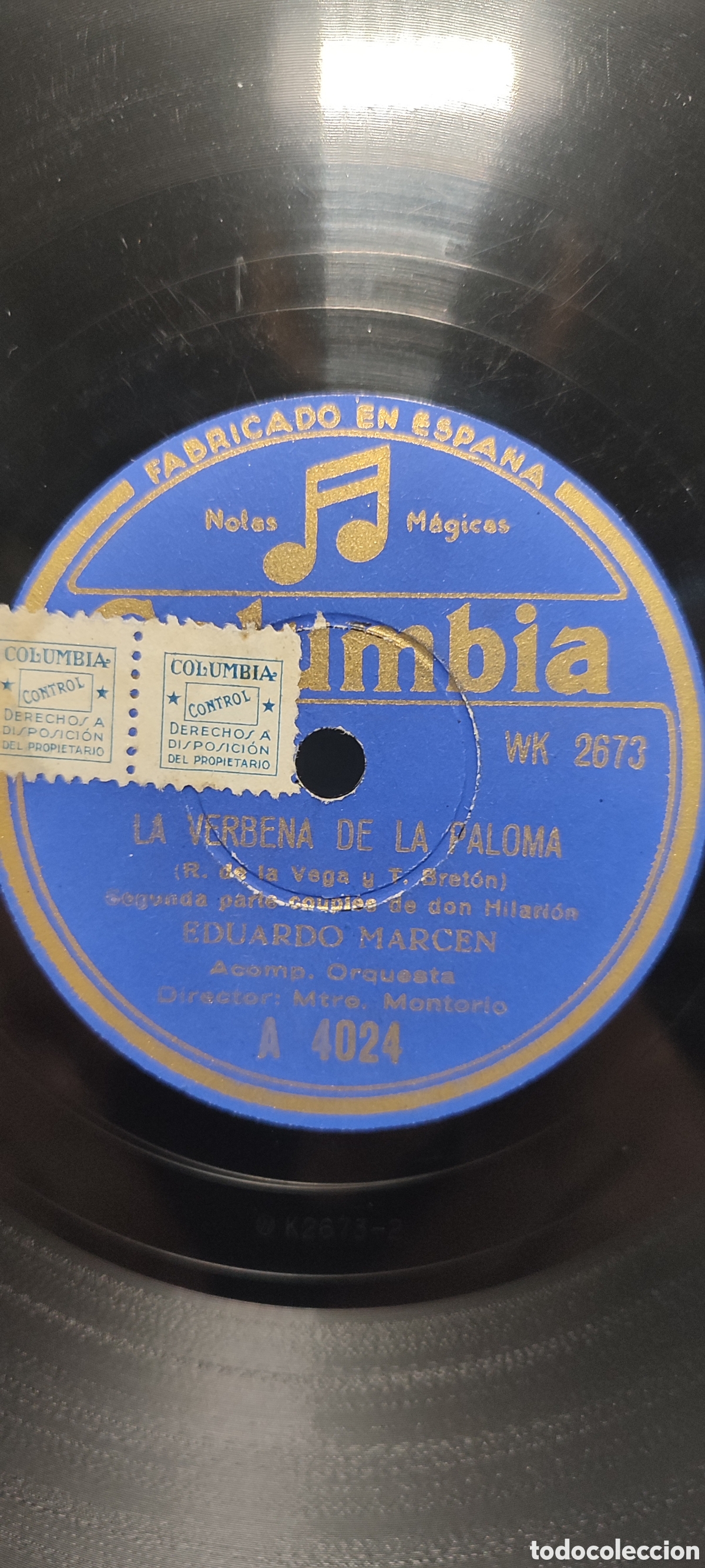 Discos de pizarra: Disco pizarra 78rpm. - Foto 1