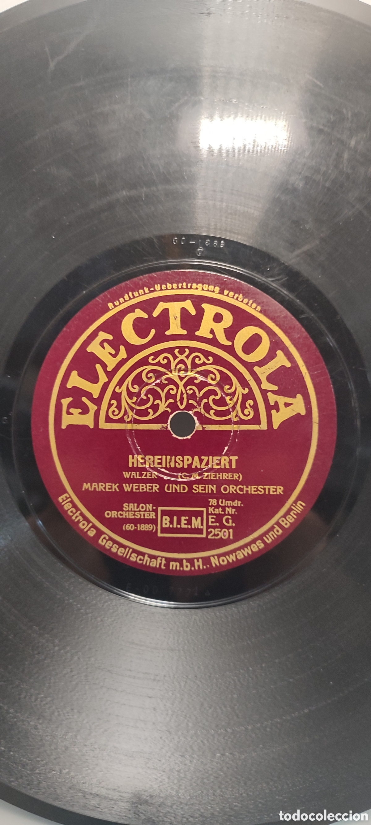 Discos de pizarra: Disco pizarra 78rpm. - Foto 1