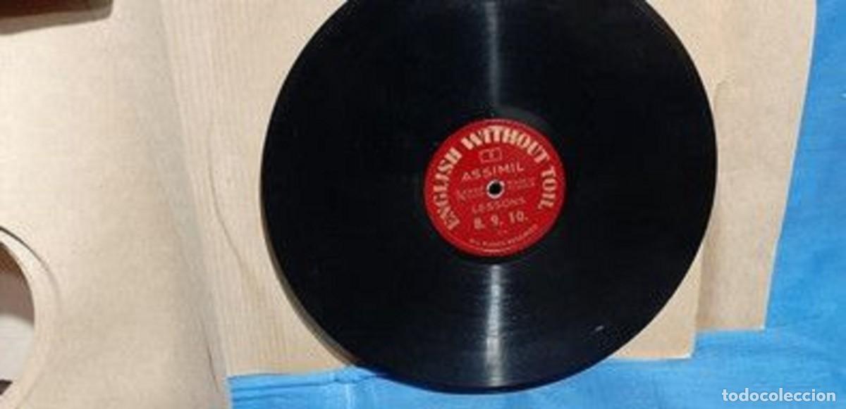 Discos de pizarra: 10 DISCOS PIZARRA ASSIMIL. INGLES - Foto 3