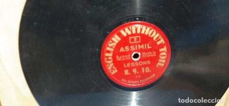 Discos de pizarra: 10 DISCOS PIZARRA ASSIMIL. INGLES - Foto 4