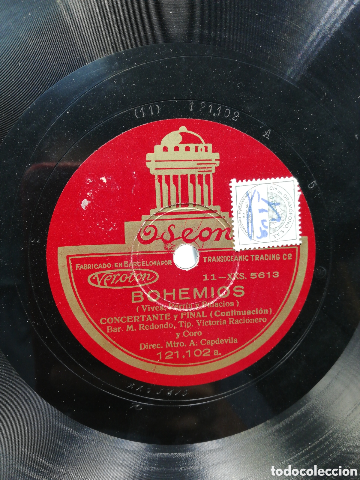 Discos de pizarra: Album Odeon Bohemios. Seis discos de pizarra. - Foto 6