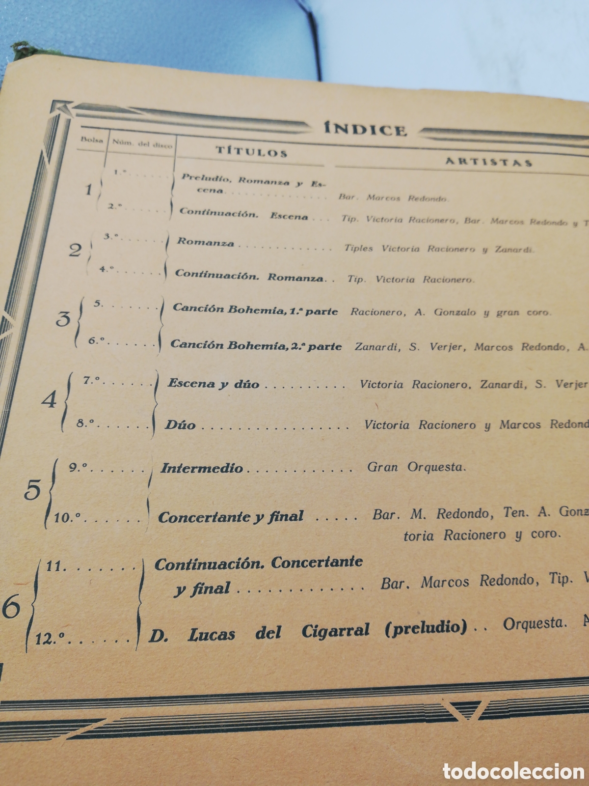 Discos de pizarra: Album Odeon Bohemios. Seis discos de pizarra. - Foto 16