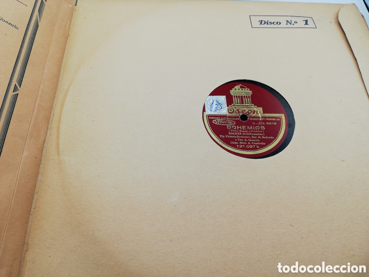 Discos de pizarra: Album Odeon Bohemios. Seis discos de pizarra. - Foto 17