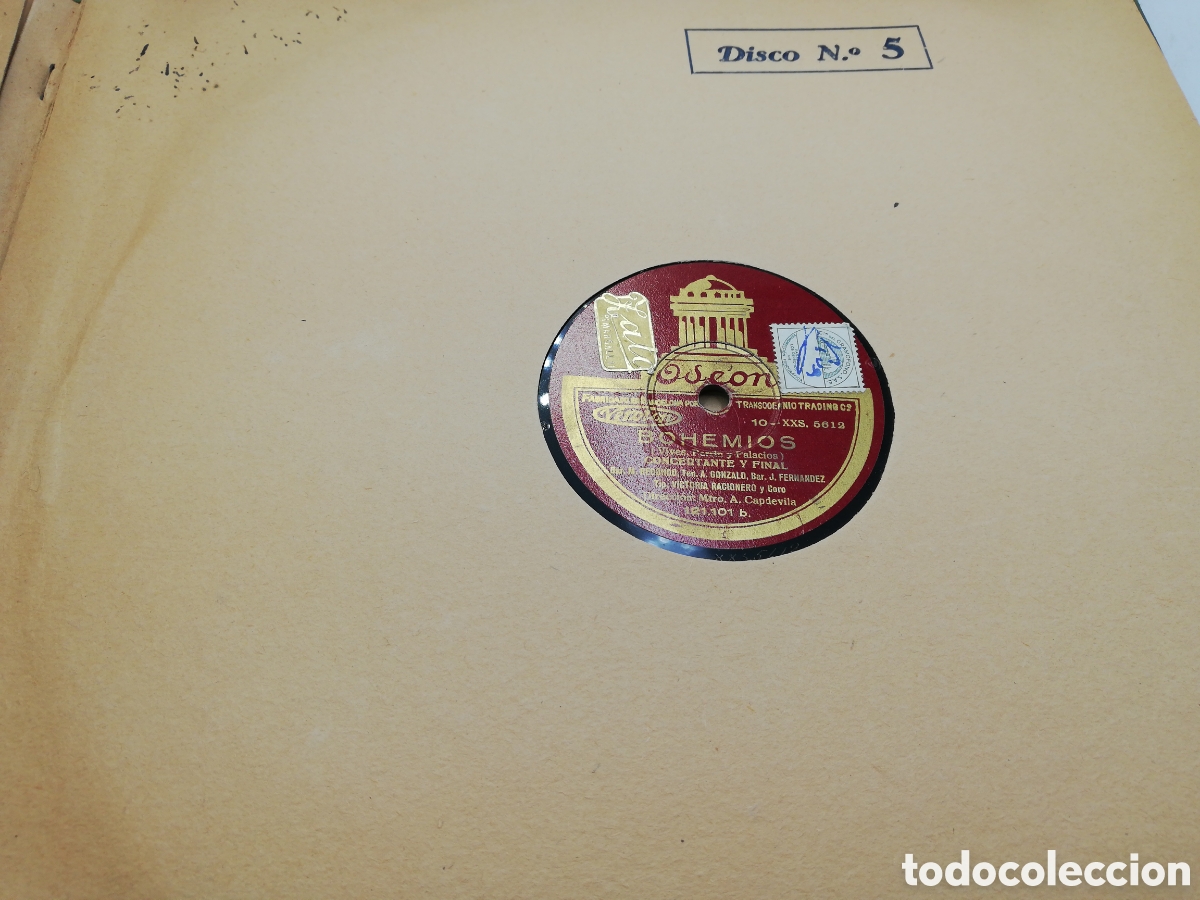 Discos de pizarra: Album Odeon Bohemios. Seis discos de pizarra. - Foto 22