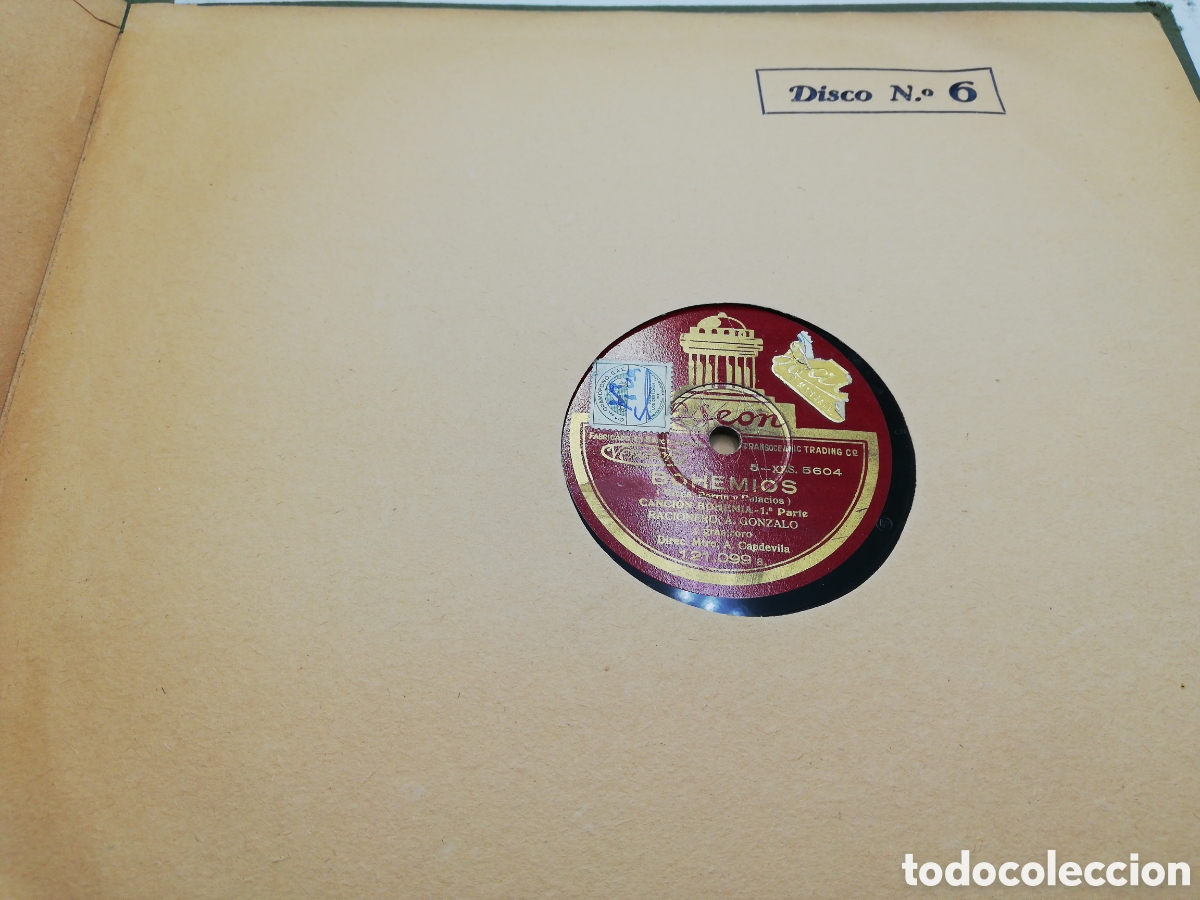 Discos de pizarra: Album Odeon Bohemios. Seis discos de pizarra. - Foto 23