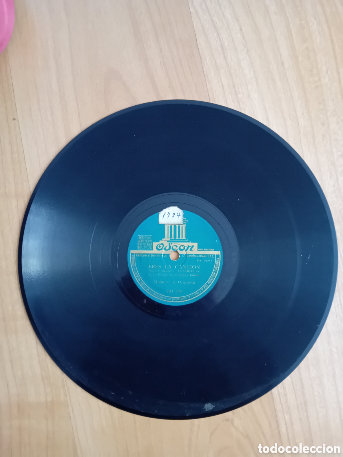 Discos de pizarra: ERES LA CANCION. EL BUGUI DEL PING&Uuml;INO. MIGNON Y SU ORQUESTA. ODEON - Foto 3