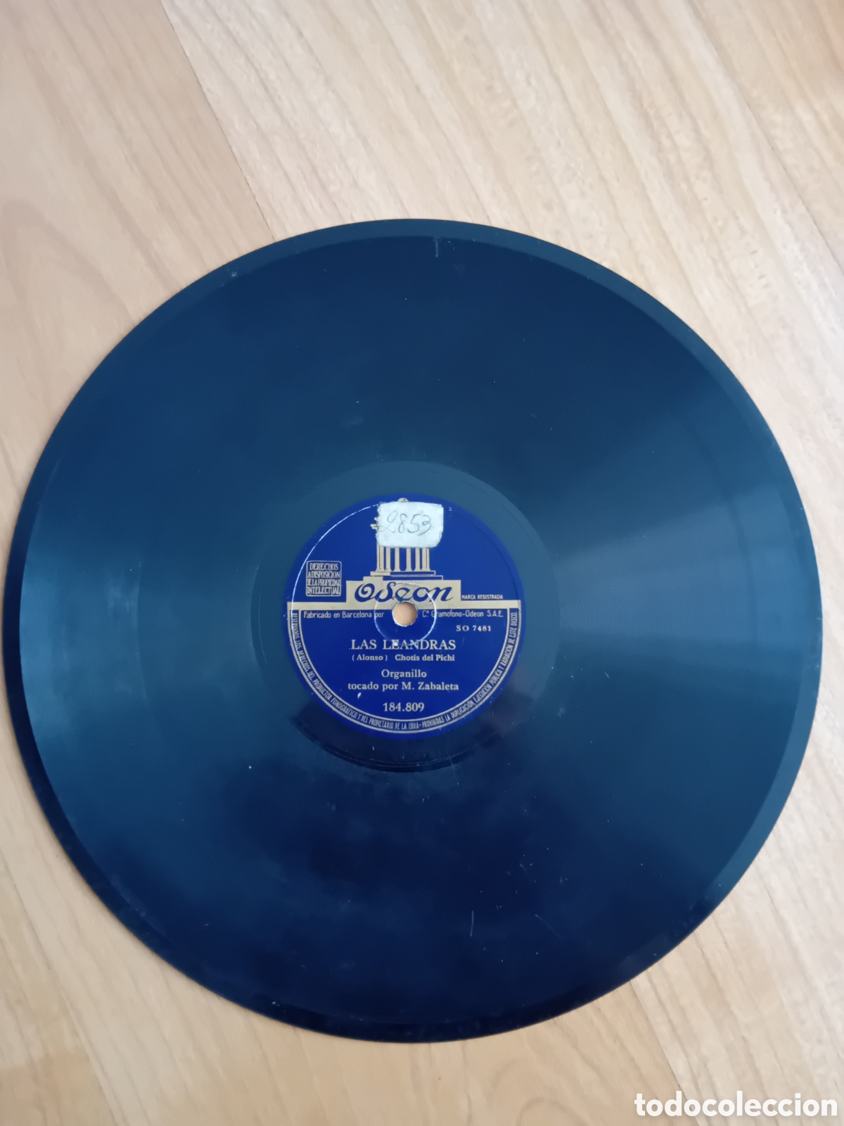Discos de pizarra: LAS LEANDRAS. ORGANILLO M. ZABALETA. ODEON - Foto 1