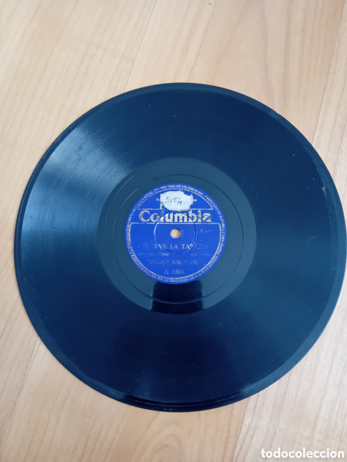 Discos de pizarra: TANGO AZUL. VUELVE LA TARARA. CONJUNTO GLORYS KING - Foto 1