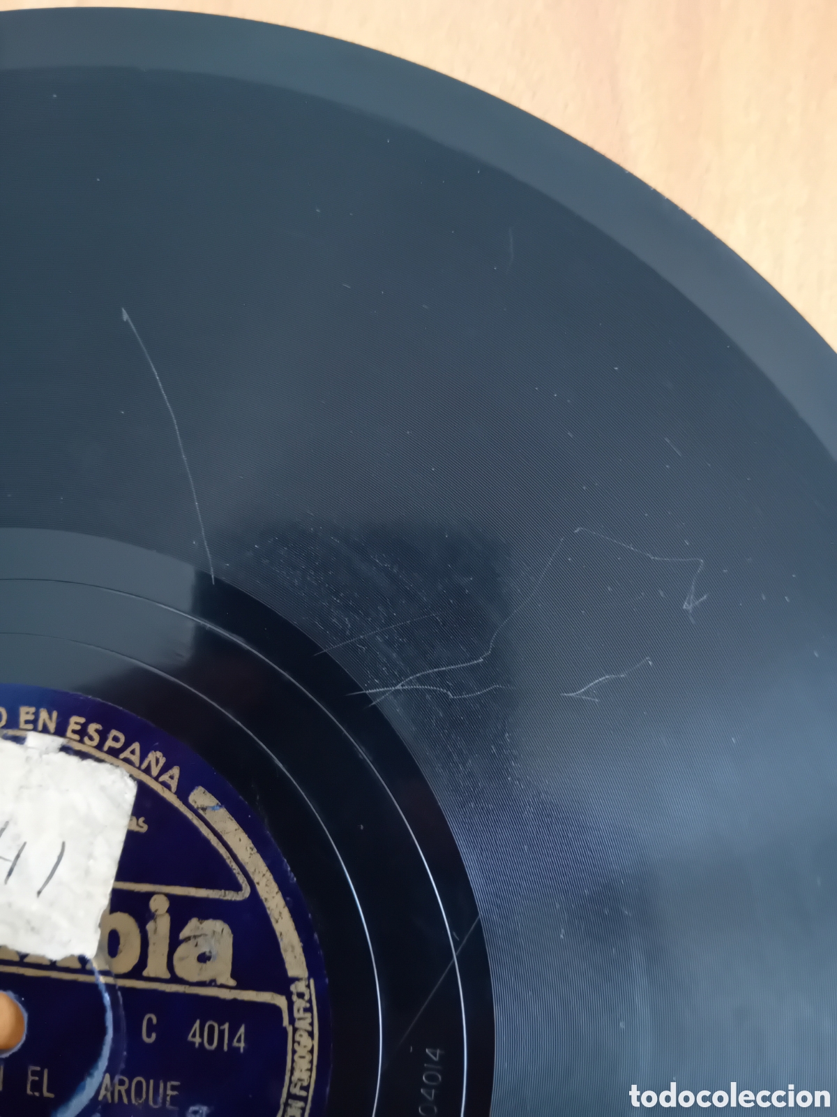 Discos de pizarra: UN BANCO EN EL PARQUE. QUE QUIERES DE MI. ORQUESTA BLUE THOMAS - Foto 5
