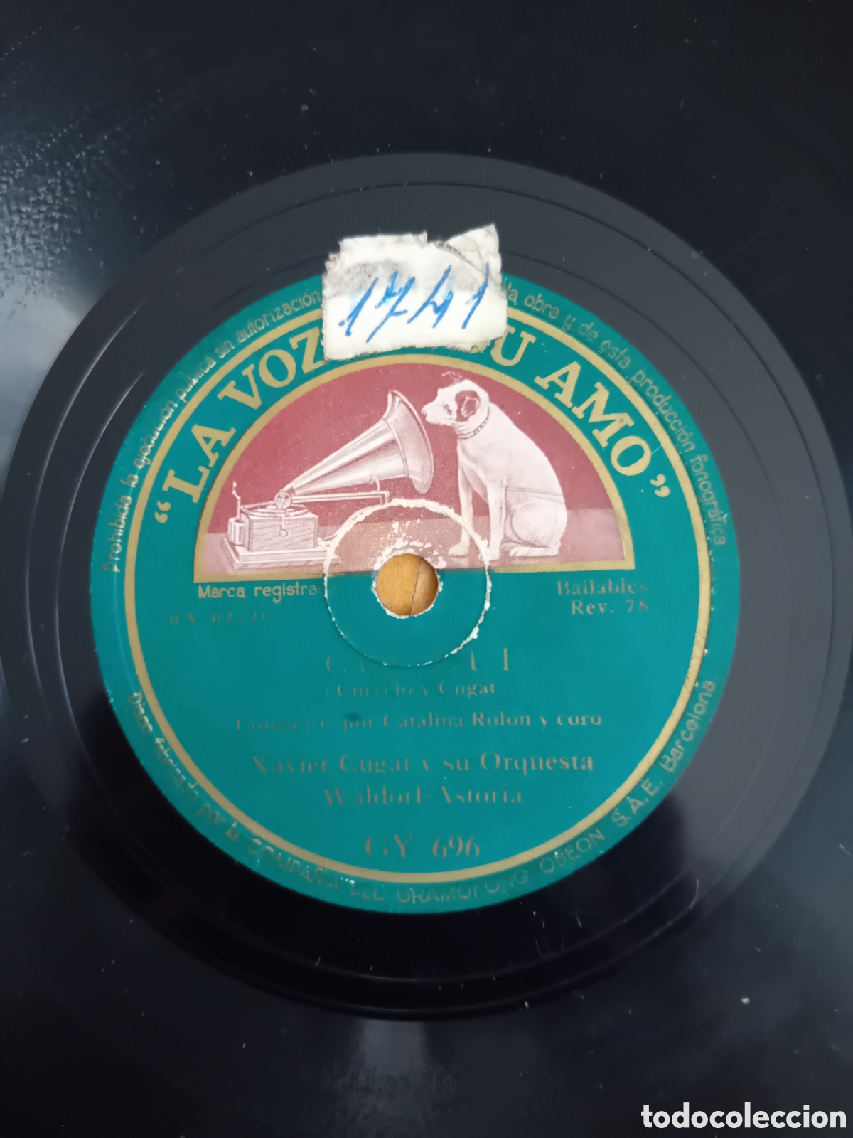 Discos de pizarra: CUI CUI. HA DE VENIR ESTA NOCHE. XAVIER CUGAT - Foto 2