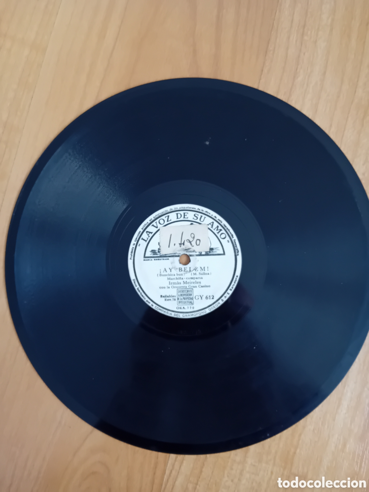 Discos de pizarra: NUESTRO AMOR. AY BELEM. IRMAS MEIRELES - Foto 1