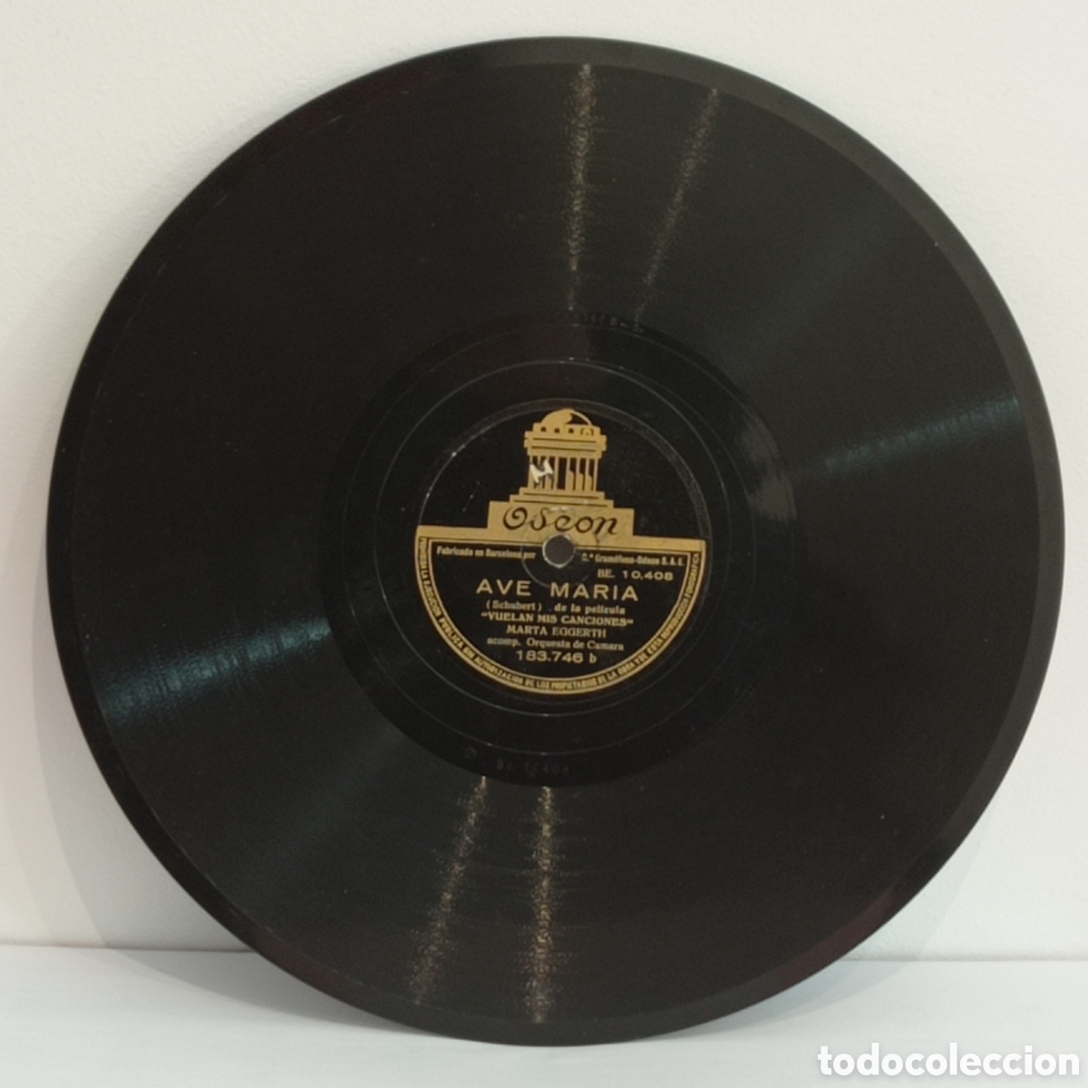 Discos de pizarra: &rdquo;VUELAN MIS CANCIONES&rdquo; MARTA EGGERTH (ODEON 10&rdquo; 78RPM) - Foto 2