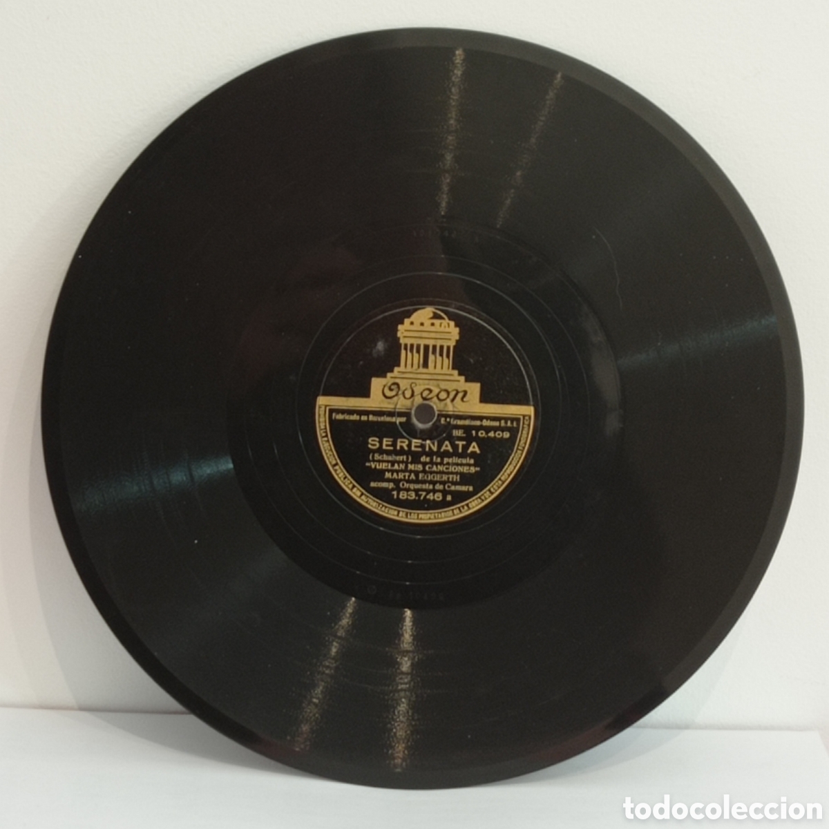 Discos de pizarra: &rdquo;VUELAN MIS CANCIONES&rdquo; MARTA EGGERTH (ODEON 10&rdquo; 78RPM) - Foto 1