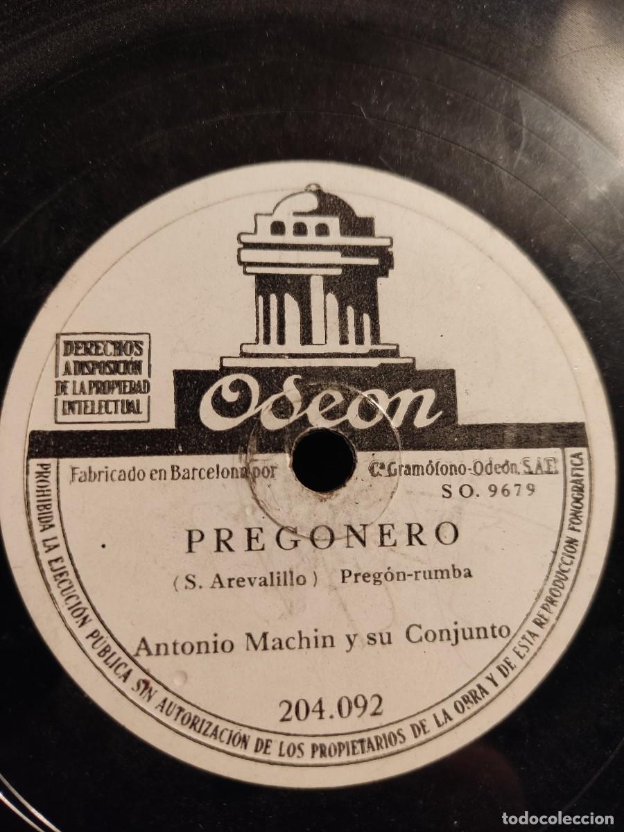 Discos de pizarra: PREGONERO,( ANTONIO MACHIN Y SU CONJUNTO) - Foto 1