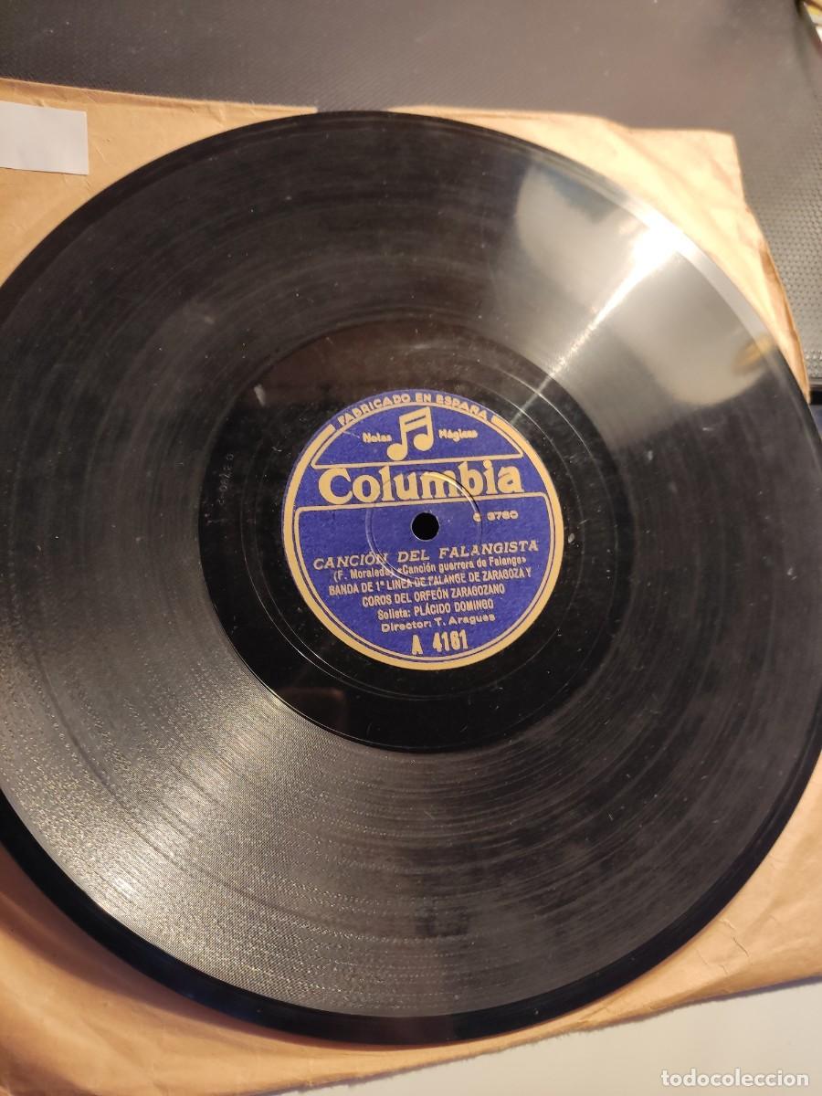 Discos de pizarra: CANCION DEL FALANGISTA ,( MILITAR DIFICIL) - Foto 1