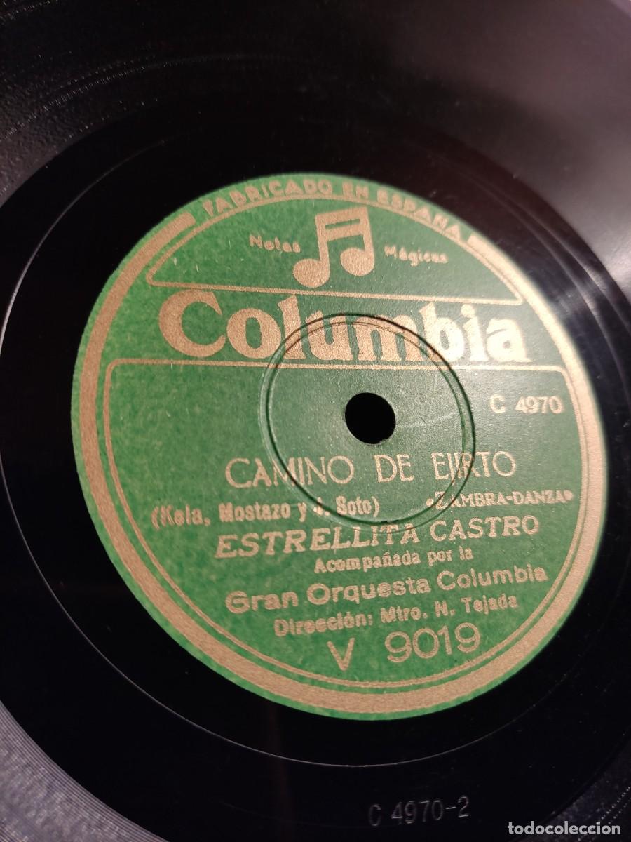 Discos de pizarra: ESTRELLITA CASTRO( LOS TRIJANES Y CAMINO DE EJIRTO) - Foto 1
