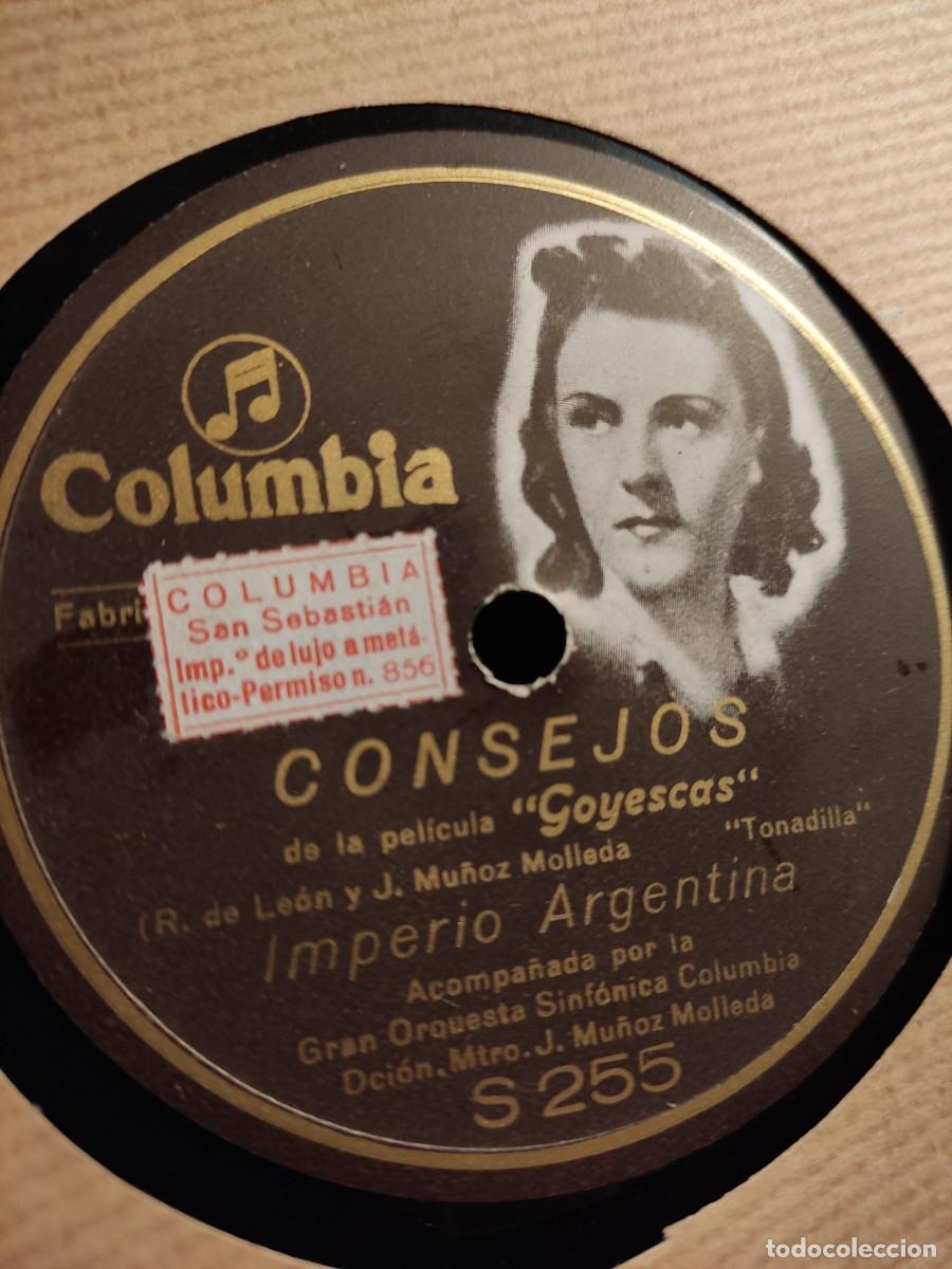 Discos de pizarra: CONSEJOS Y FANDANGO DEL CARRIL,( IMPERIO ARGENTINA) - Foto 1