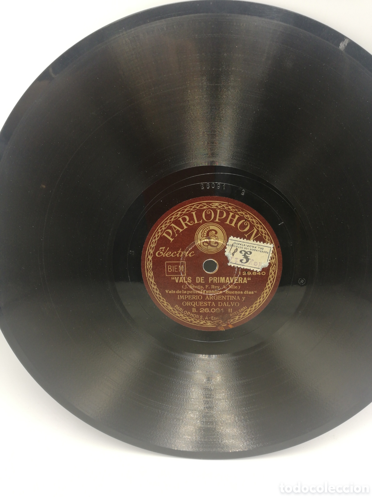 Discos de pizarra: Imperio Argentina. Orquesta Dalvo y J. Vega. - Foto 4