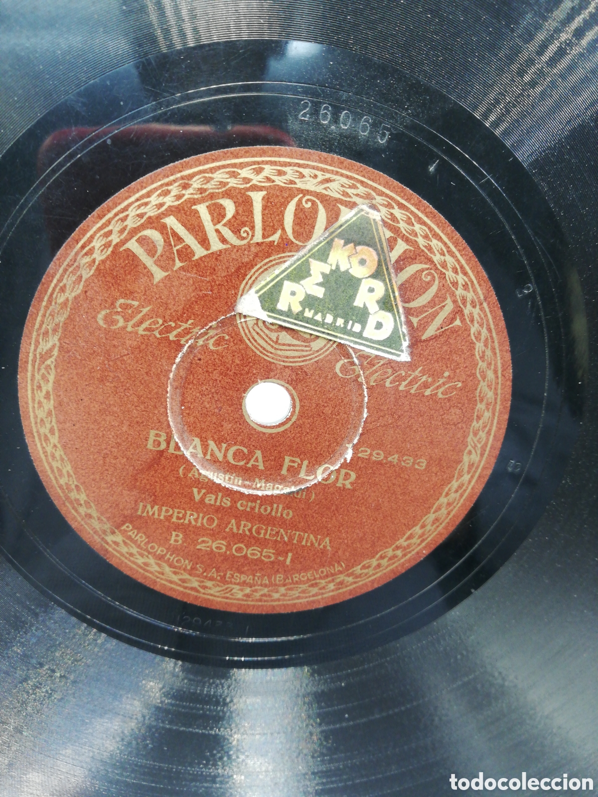 Discos de pizarra: Imperio Argentina . Mi caballo muri&oacute;. Blanca Flor. - Foto 1
