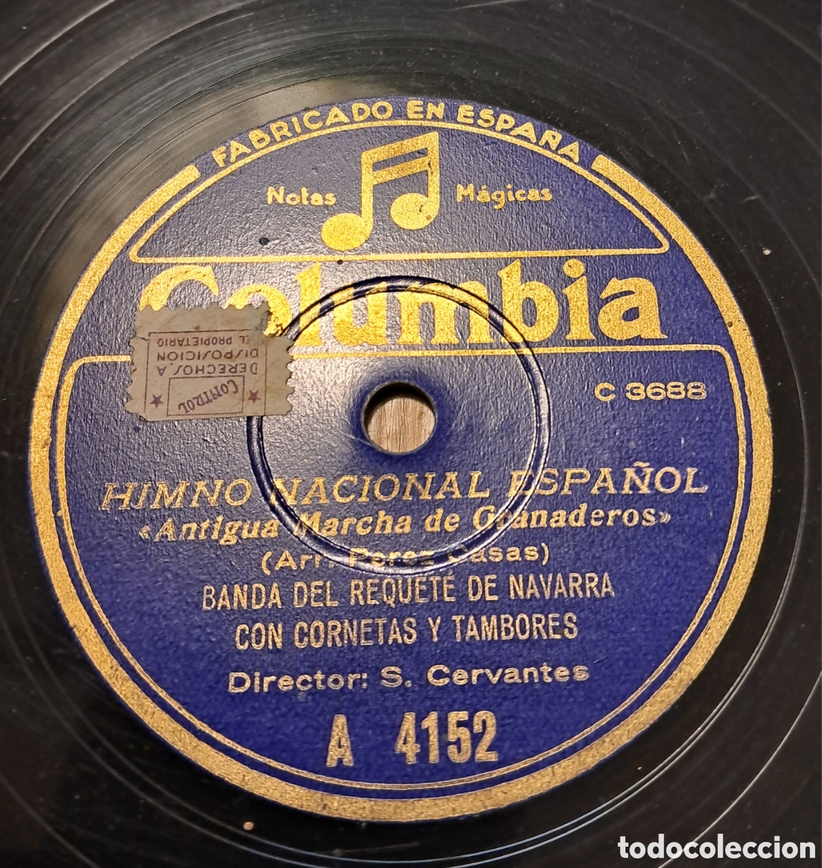 Discos de pizarra: Banda del requete de Navarra con cornetas y tambores - Foto 1