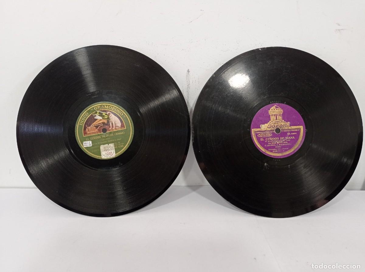 Discos de pizarra: 2 discos el ce&ntilde;idor de diana - Demon Jazz, E. Galindo y Orquesta Ode&oacute;n. - Foto 1