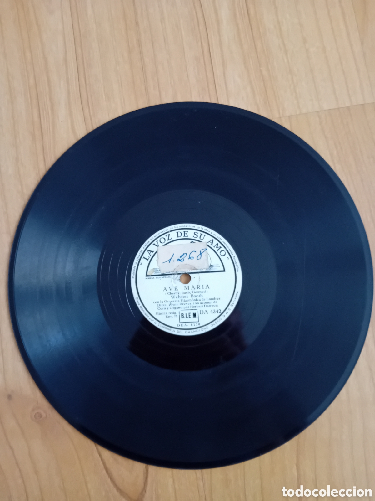 Discos de pizarra: AVE MARIA. AGNUS DEI. WEBSTER BOOTH - Foto 4