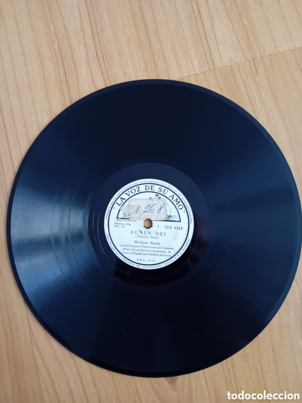 Discos de pizarra: AVE MARIA. AGNUS DEI. WEBSTER BOOTH - Foto 1