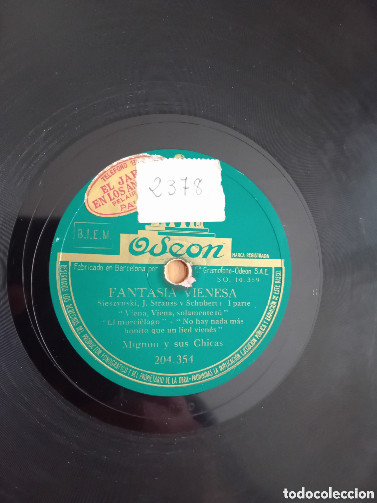 Discos de pizarra: FANTASIA VIENESA. MIGNON Y SUS CHICAS - Foto 2