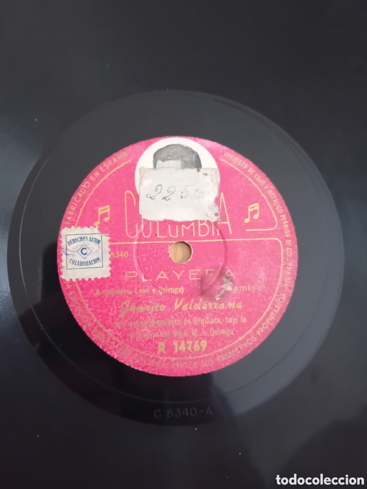 Discos de pizarra: JUANITO VALDERRAMA. PLAYERA. POBRECITA DE MI MARE - Foto 4