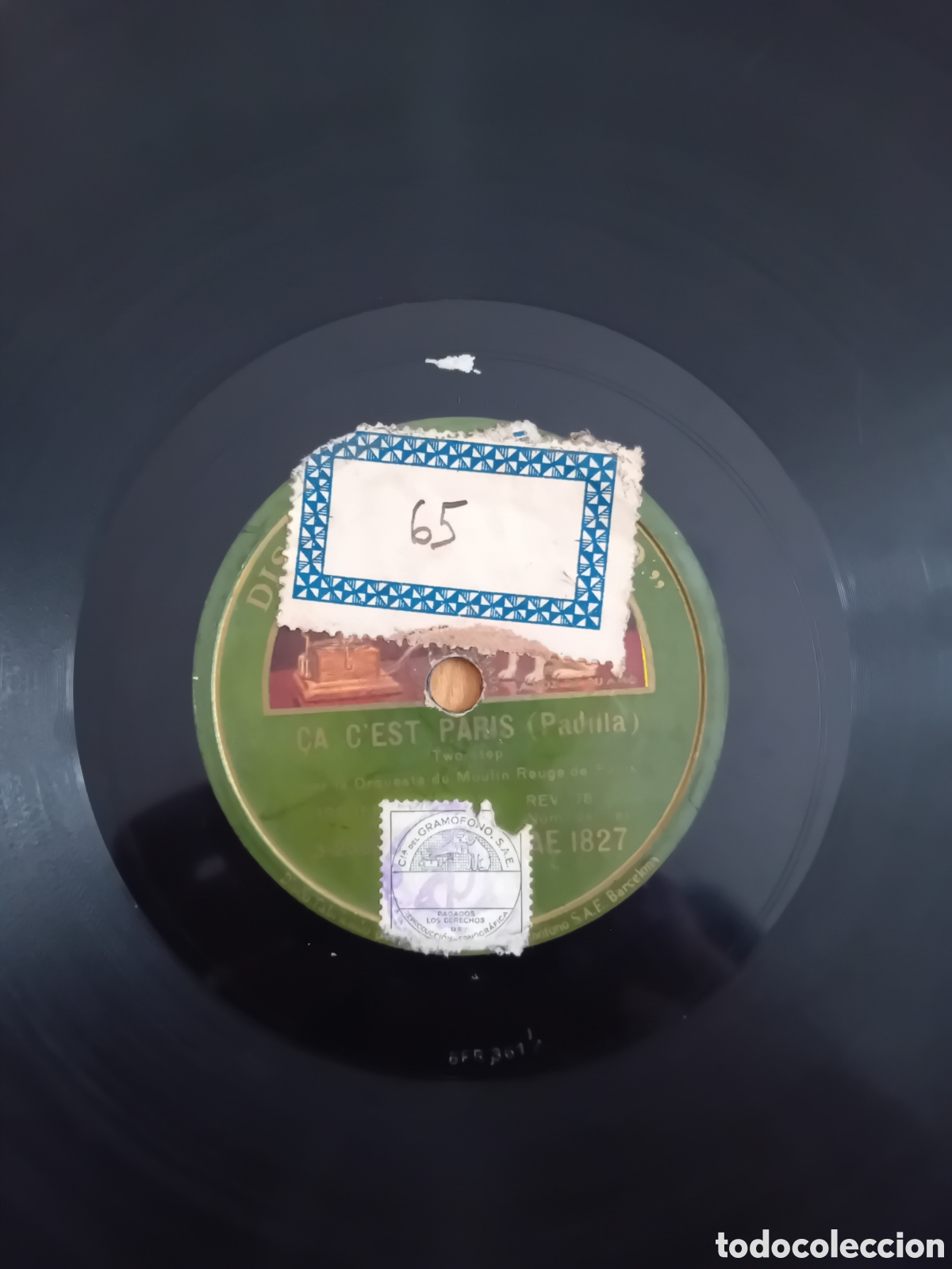 Discos de pizarra: &Ccedil;A CEST PARIS. INCH ALLAH. PADILLA. ORQUESTA MOULIN ROUGE - Foto 4