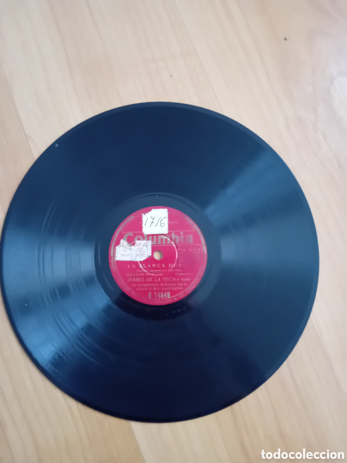 Discos de pizarra: LA BLANCA DOBLE. ISABEL DE LA VEGA. MARY CAMPOS - Foto 3