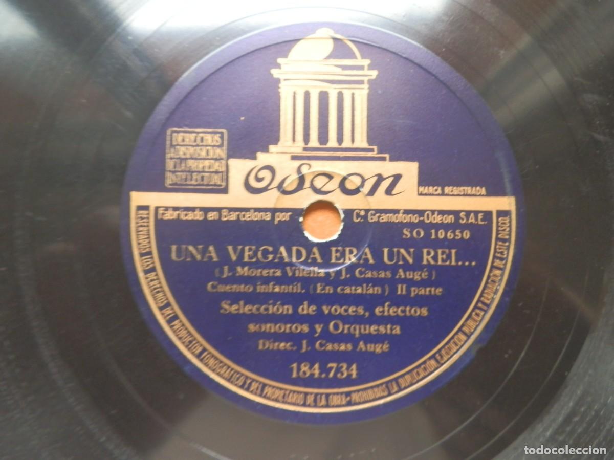 Discos de pizarra: ANTIGUO DISCO ODEON. CUENTO INFANTIL EN CATAL&Aacute;N UNA VEGADA ERA UN REY. - Foto 6