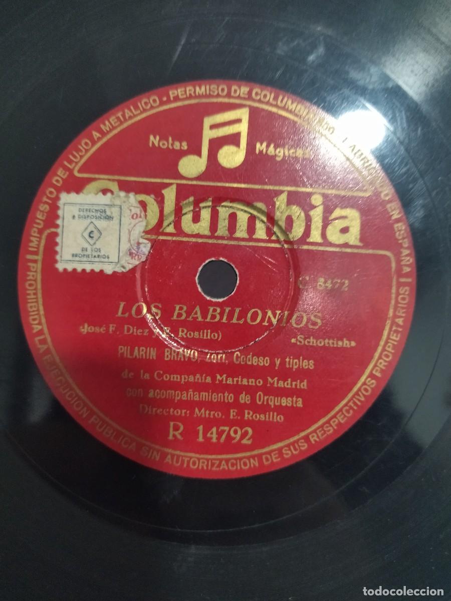 Discos de pizarra: Los Babilonios Con Pilarin Bravo, Tom&aacute;s Zori y Codeso - Foto 2