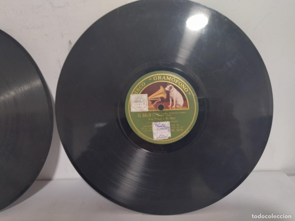 Discos de pizarra: 2 Discos El Gallo Blanca Pozas y Sr. Bori - Foto 5