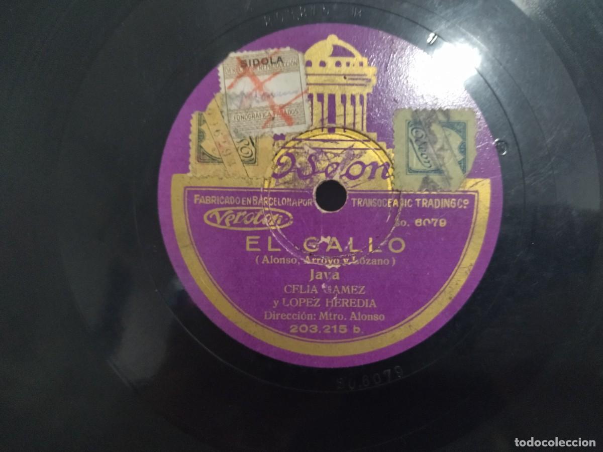 Discos de pizarra: El gallo Celia G&aacute;mez El Tuquestan y Java - Foto 2