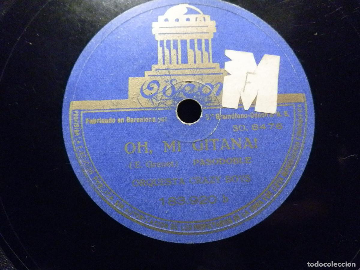Discos de pizarra: Pizarra Odeon 183.920 - Orquesta Crazy Boys - Adios Granada, Oh mi Gitana - Foto 1
